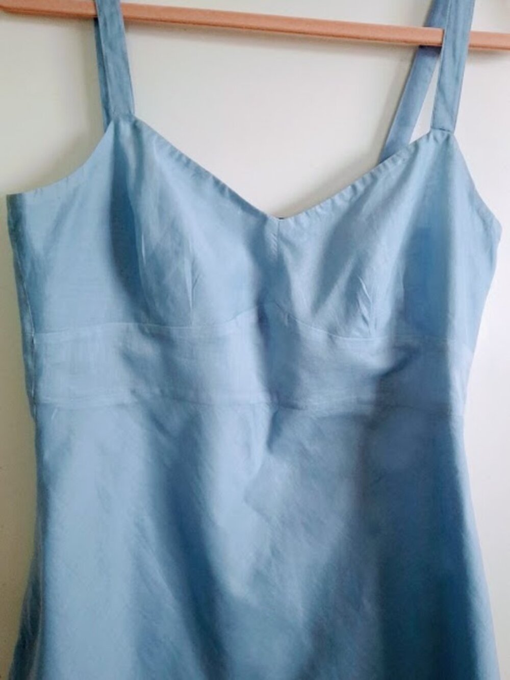 Ann Taylor LOFT Baby Blue Cotton Sleeveless Princess Seam Top S 6. Made in India